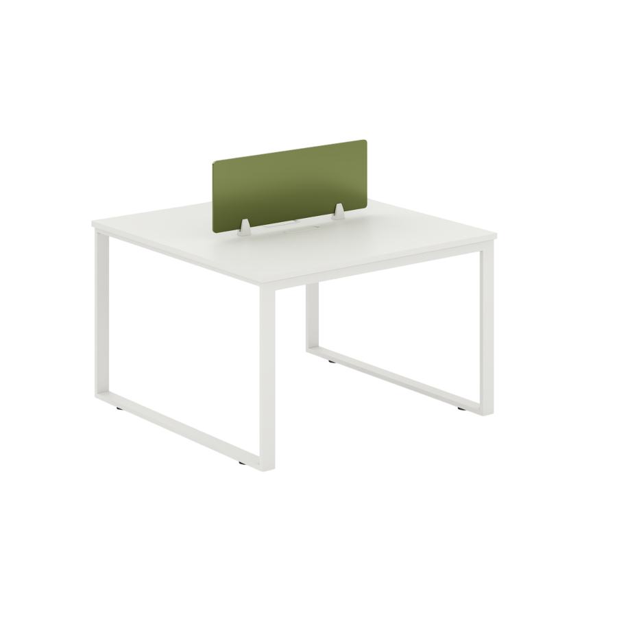 Workstation Polar Pro 2 Places - Blanc Bureaux Opérationnels