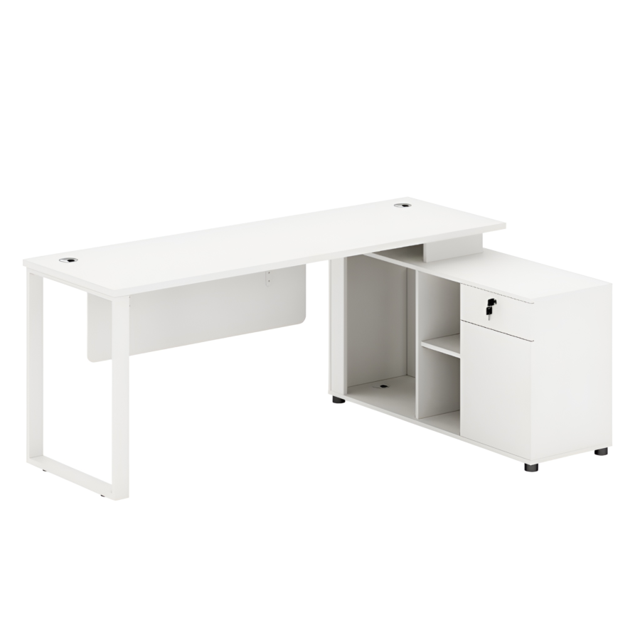 Bureau Directionnel Polar Pro - Blanc Bureaux de Direction