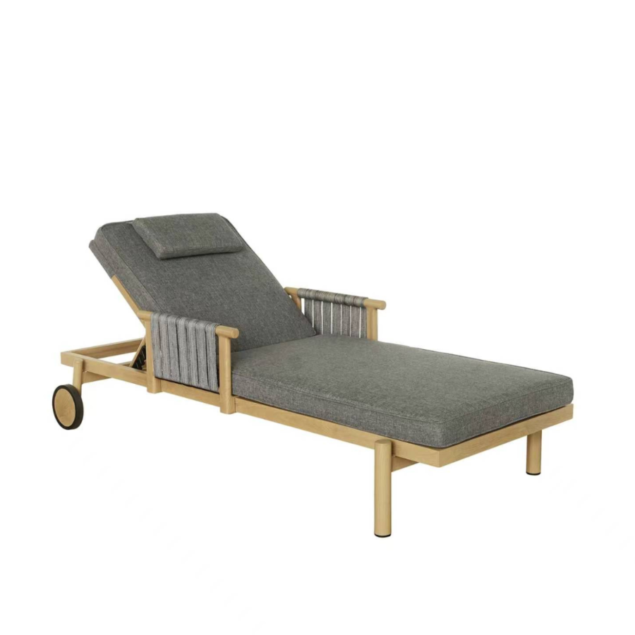 Bain de Soleil Garden Soul – 200x82x56 cm – Gris Mobilier de Jardin