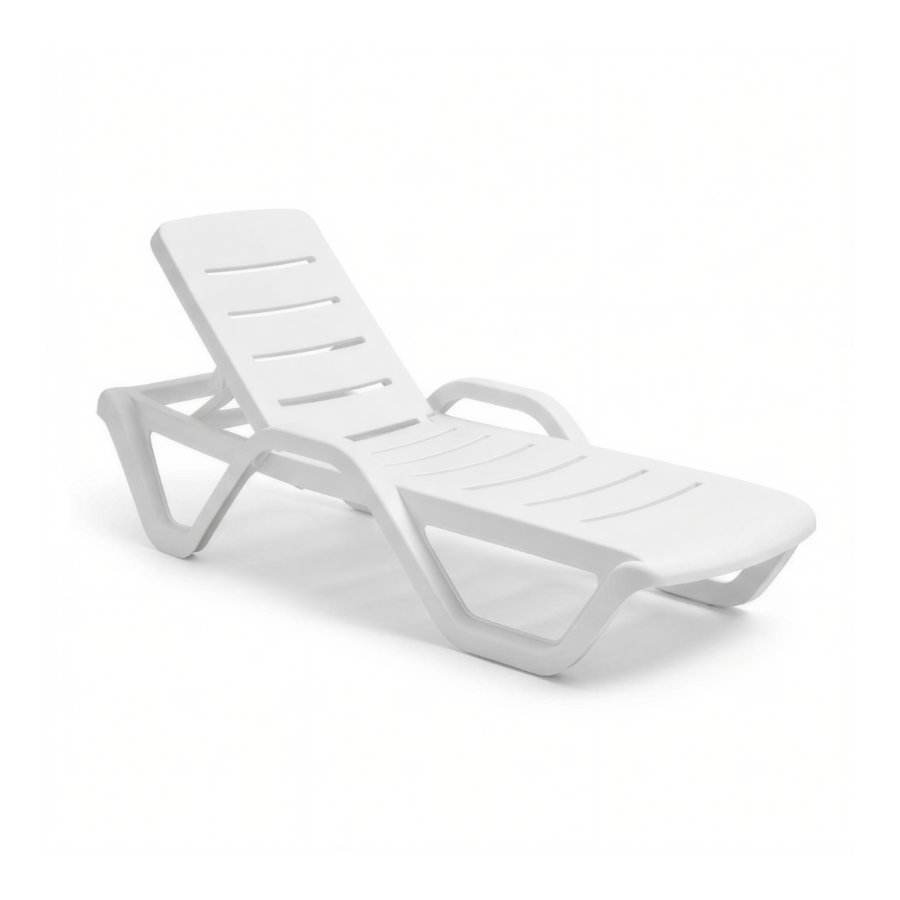 Bain De Soleil Ibiza Avec Accoudoirs - Blanc Hello Summer