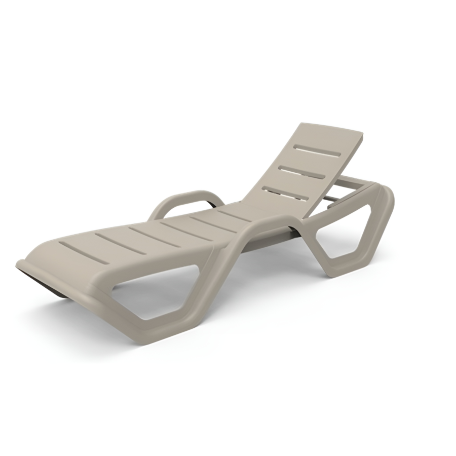 Bain De Soleil Ibiza Avec Accoudoirs - Taupe Transats et bain de soleil