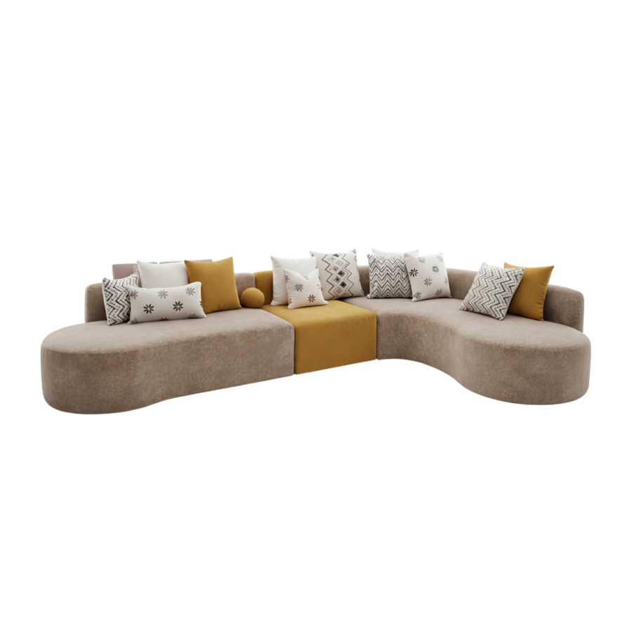 Canapé D'angle Lumia - Taupe Offres Ramadanesques