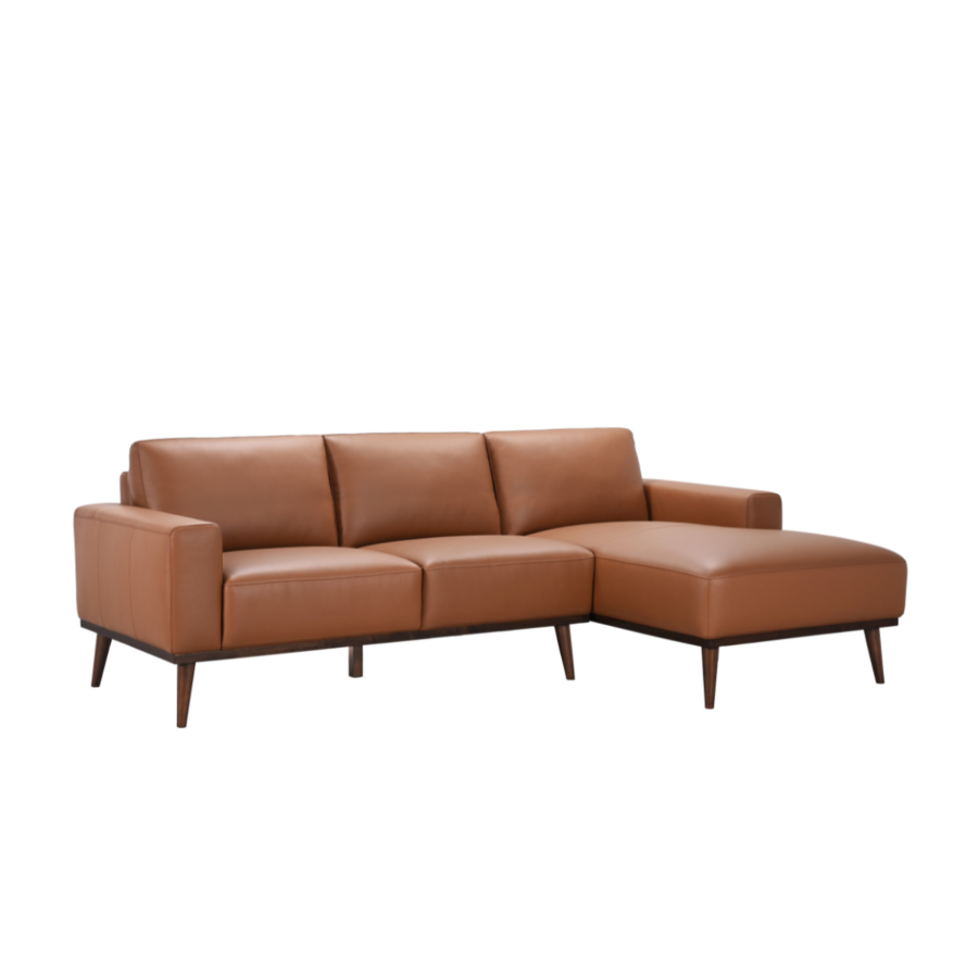 Canapé d'angle Carmin – Cuir – Camel Canapés et Sofas