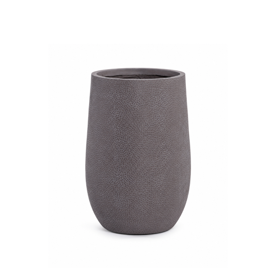 Cache-pot Effet Béton Gris - 35 x 35 x 55 cm Jardin déco