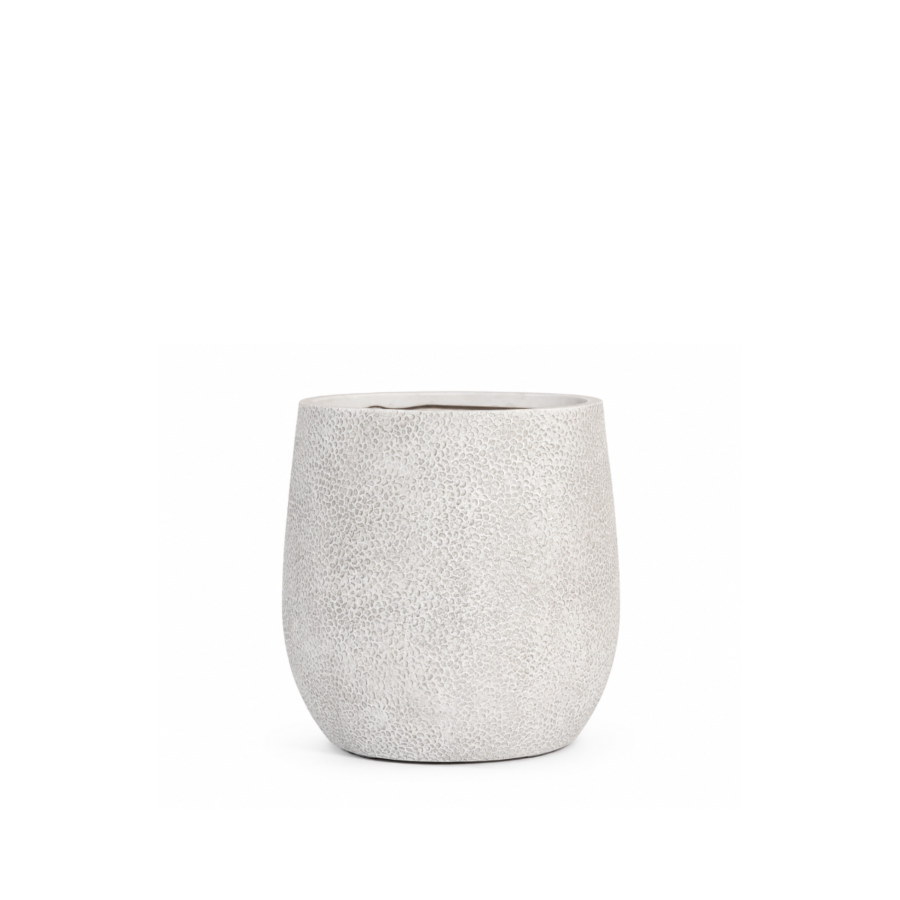 Cache-pot Effet Pierre Blanc - 22 x 22 x 22 cm Jardin déco