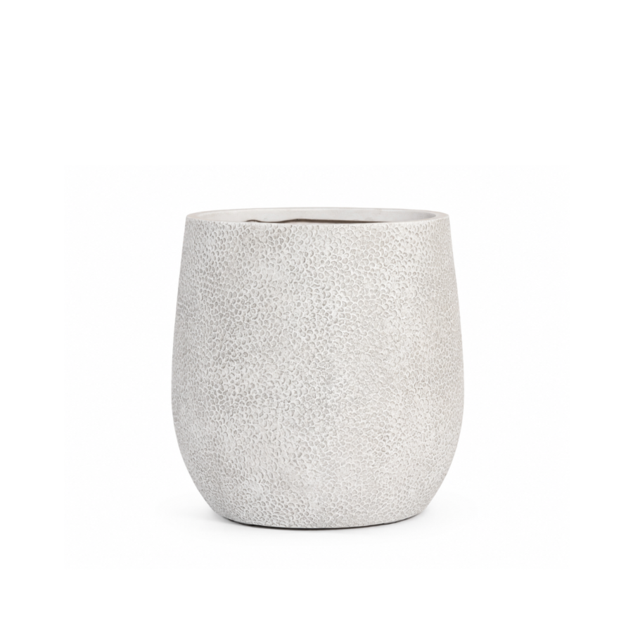 Cache-pot Effet Pierre Blanc - 32 x 32 x 32 cm Jardin déco