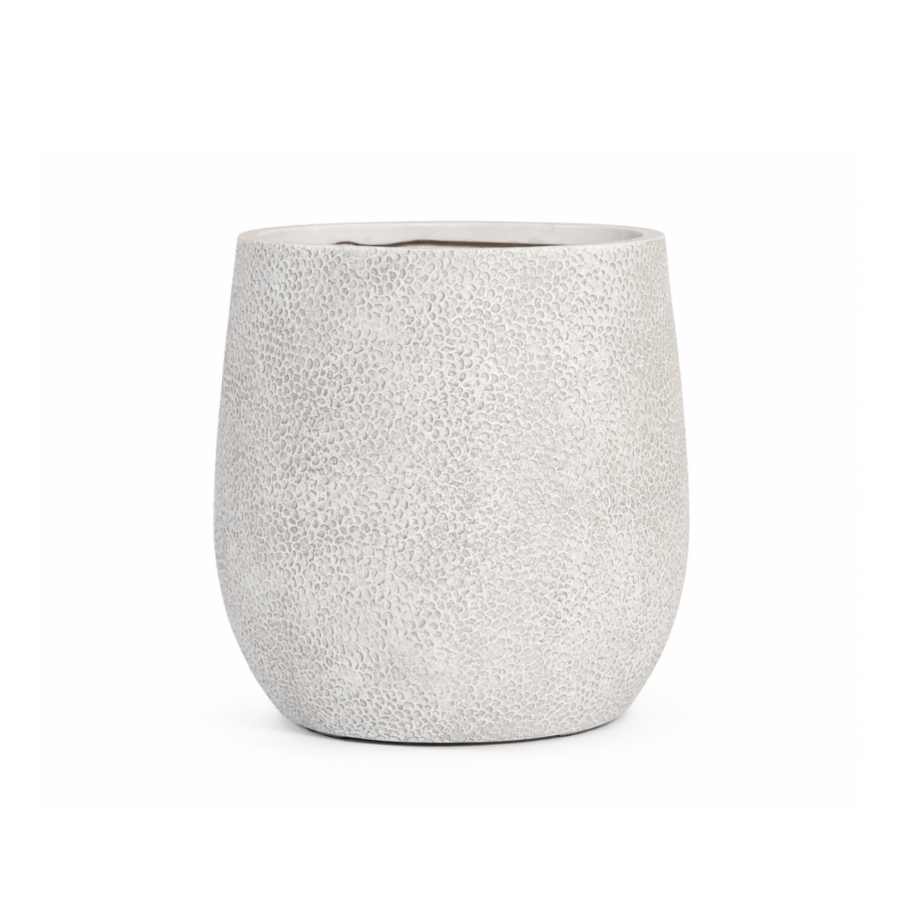 Cache-pot Effet Pierre Blanc - 44 x 44 x 44 cm Jardin déco