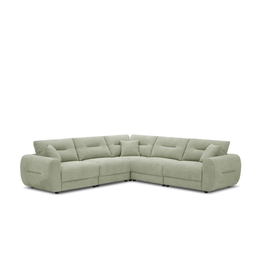 Corner BRUMA AC Trois Coussins - Vert Olive Canapé d'angle