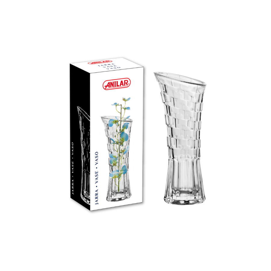 Vase en verre transparent assortiment texture - 25cm Vases décoratifs