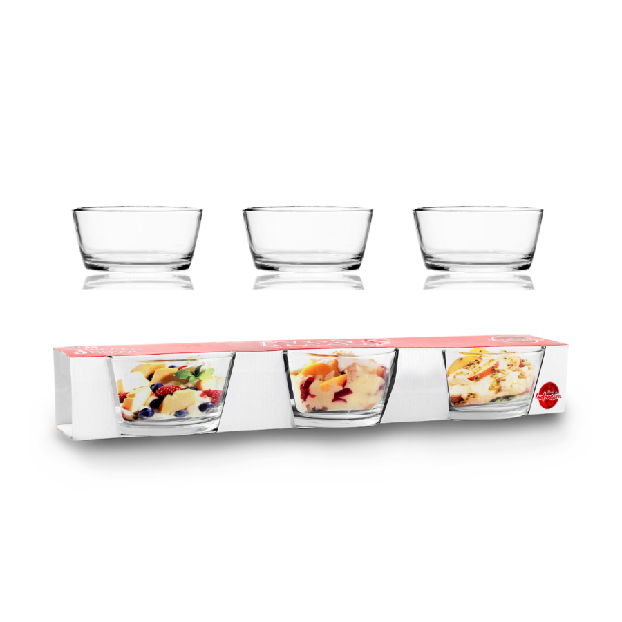Set de 3 coupes en verre - 11,2cm Art de table