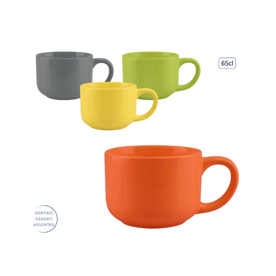 Mug en céramique assorti couleur - 65cl Art de table
