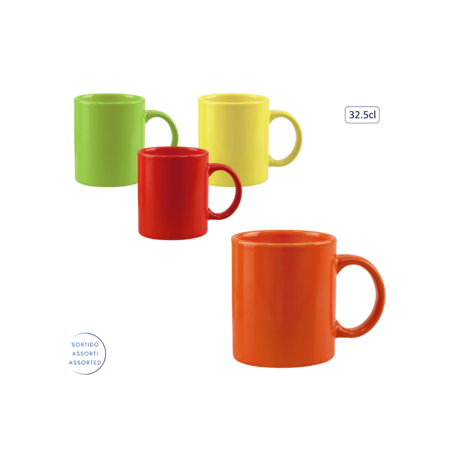 Mug en céramique assorti couleur - 32,5cl Art de table
