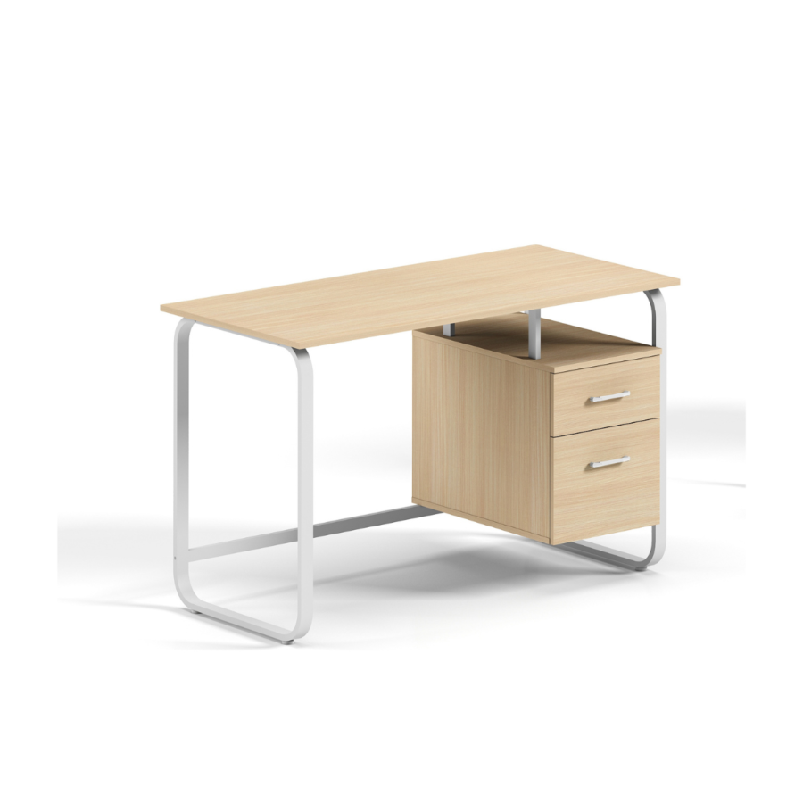 Bureau Smartdesk - Chêne/Blanc - 120×60×76 cm Bureaux