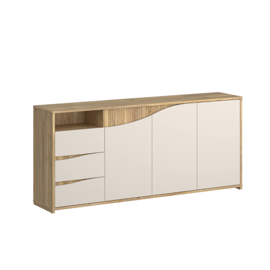 Buffet Poem - 204x91x42 cm - Chêne Sable Buffet et commandes