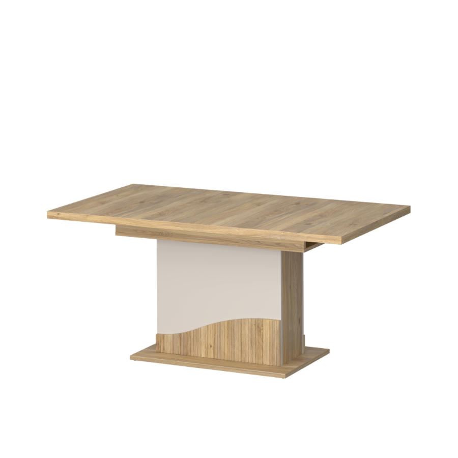 Table à Manger Extensible Poem - 160 à 200x90x76 cm - Chêne Sable Tables à manger extensible