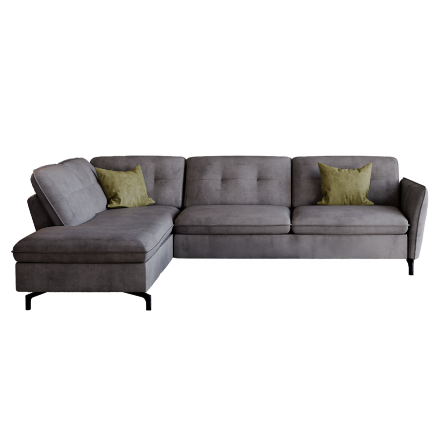 Canapé d'angle Gauche OSLO - Gris Soldes été vague 2