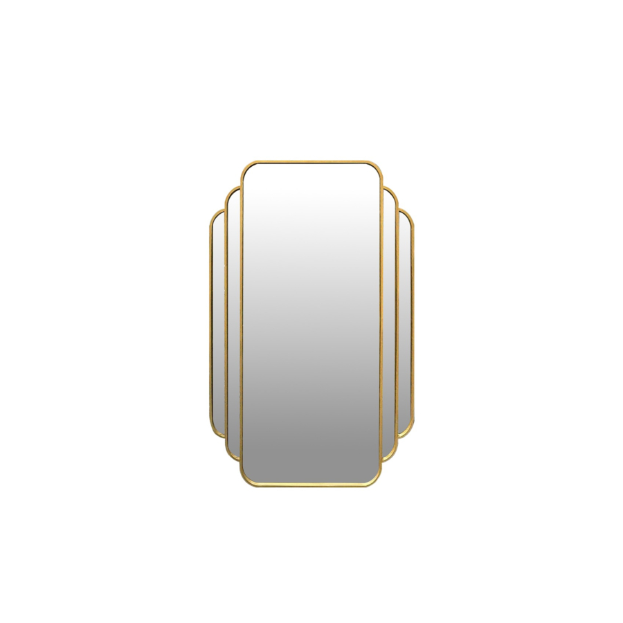 MIROIR DECORATIF EVENTAIL EN FER 80x120 cm - DORÉ Décorations