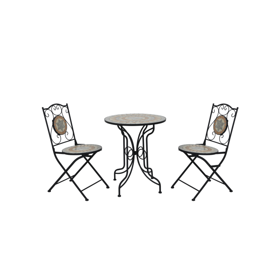 Set Mosaique 2 Chaises + Table 61Cm Classic Charm – Multicouleur Tables et chaises de jardin