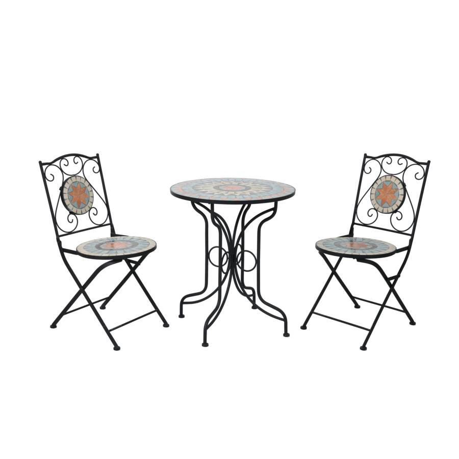Set Mosaique 2 Chaises + Table 61Cm Classic Charm - Multicouleur Tables et chaises de jardin