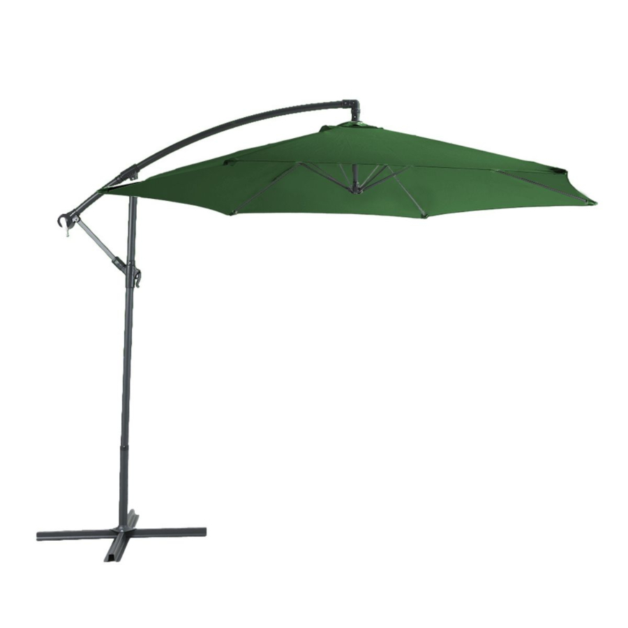 Parasol Deporte Waves Avec Airvent 300Cm - Vert Fonce Meubles jardin