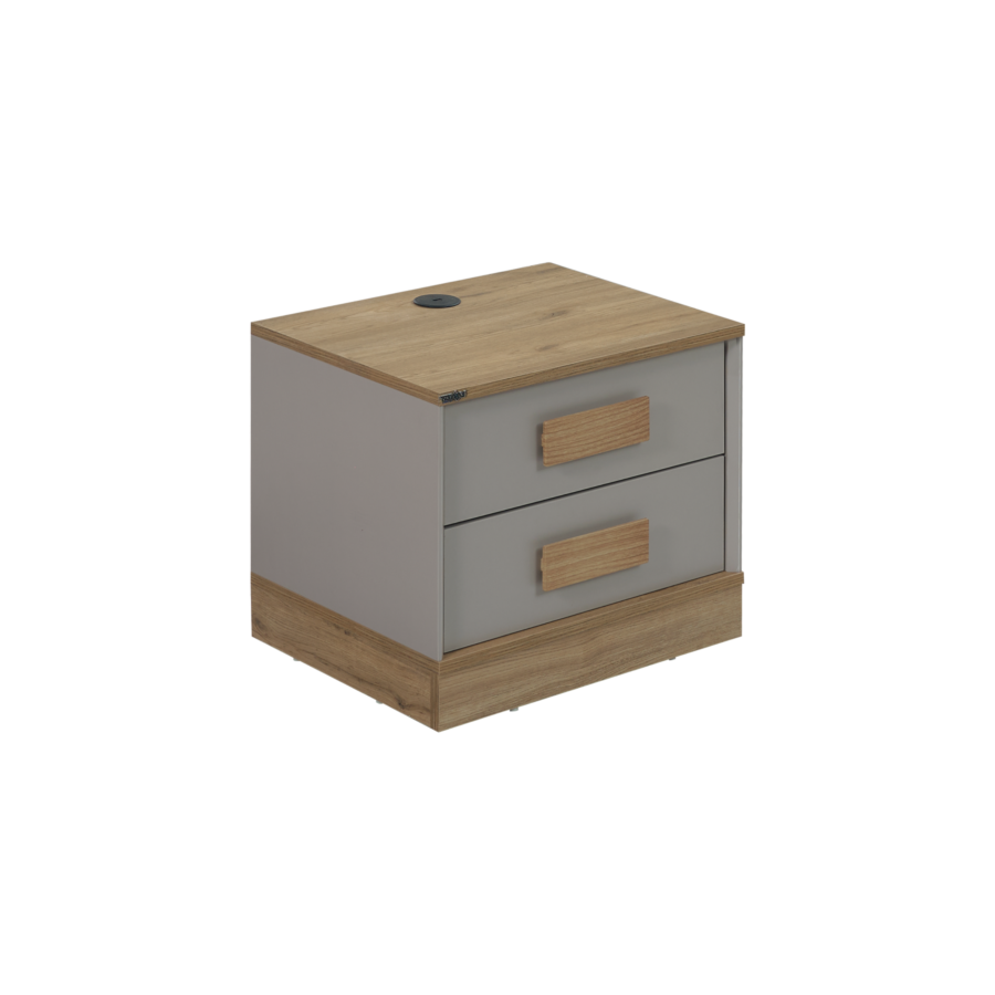 Table De Chevet HUGA - Beige / chêne Chambre enfant