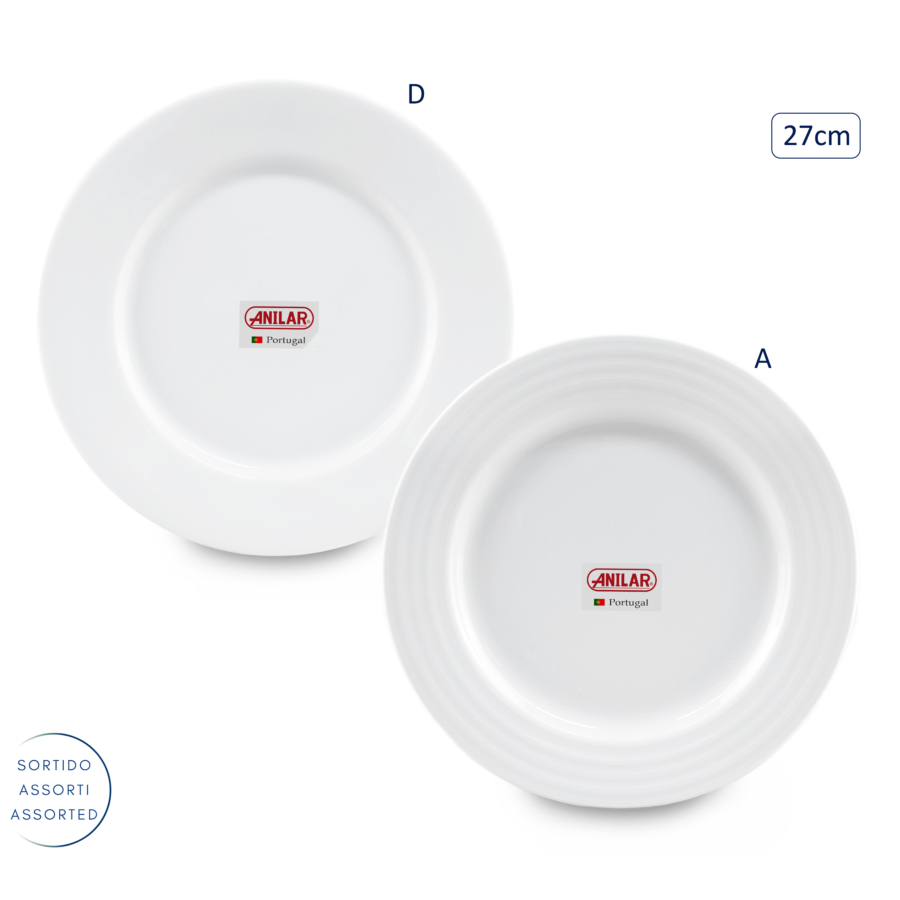 Assiette plate assortie - 27cm sp Art de table