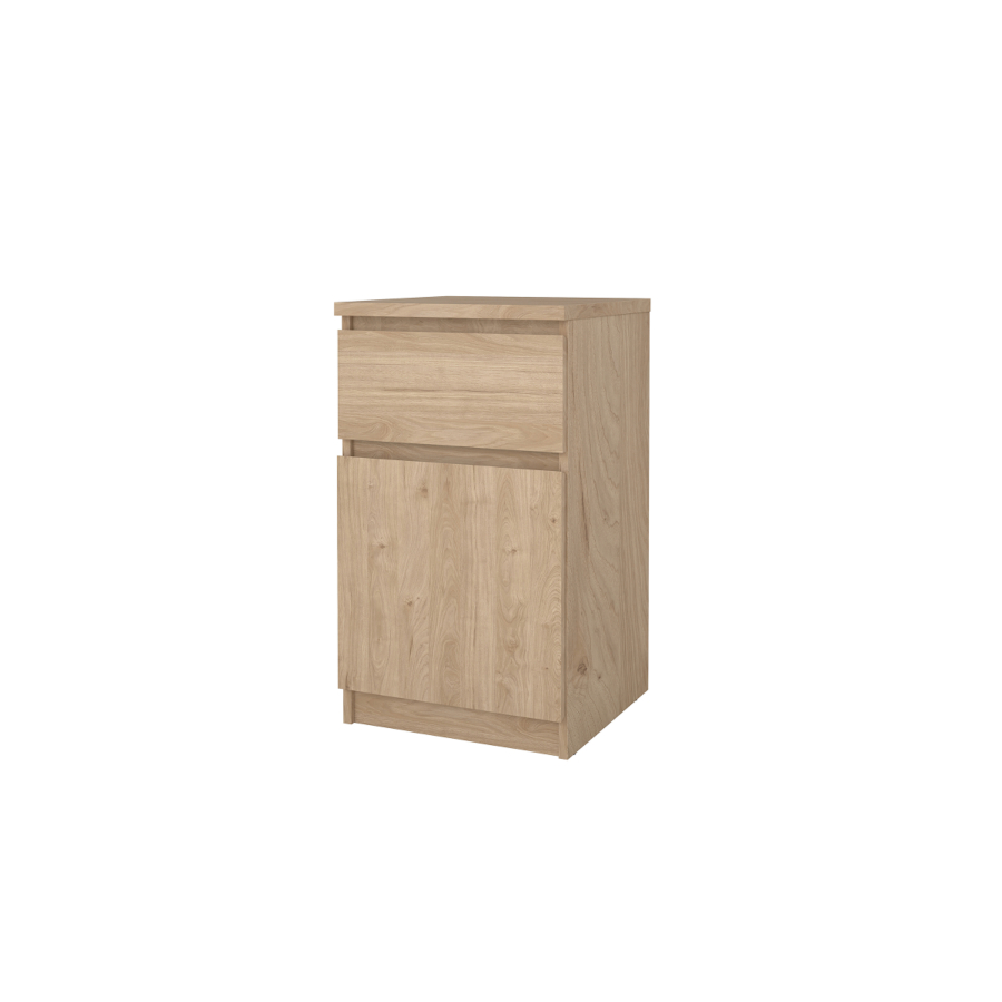 Table de chevet NAIA 1 Porte Et 1Tiroir - Chêne Soldes été vague 2