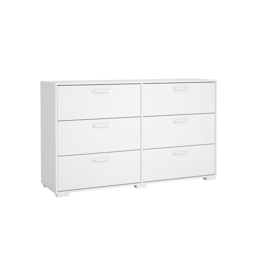 Double Commode SOFIA 6 Tiroirs Soldes rangements