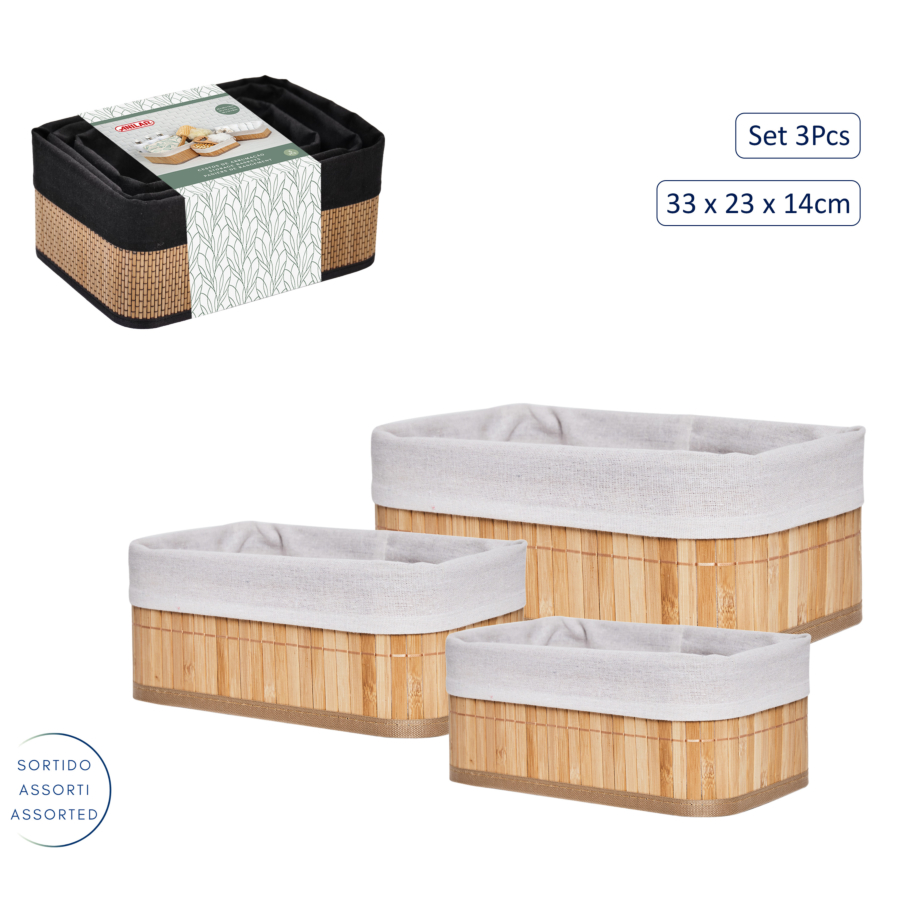 Set de 3 paniers de rangement Salle de bain