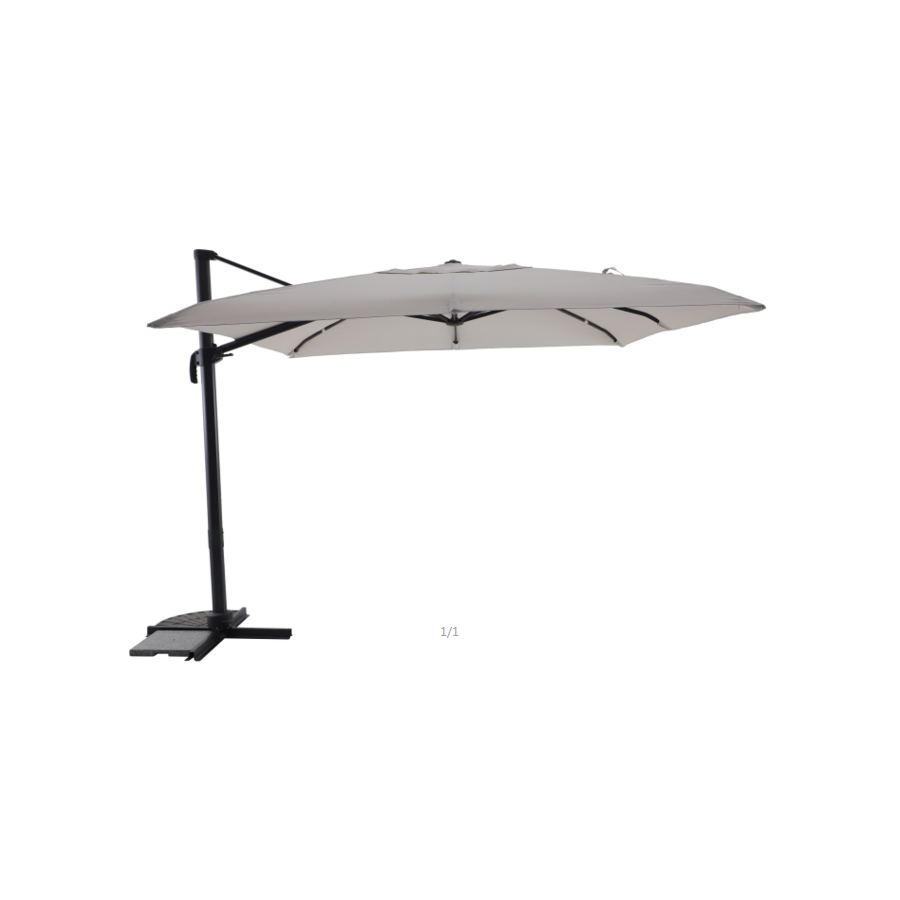 Parasol Déporté Base Rotative 360° Robusto Mwh 3x3M - Taupe Parasols déportés