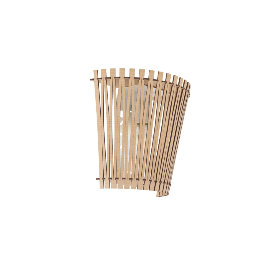 Applique Murale SENDERO Bois D'érable - Blanc Lampadaire