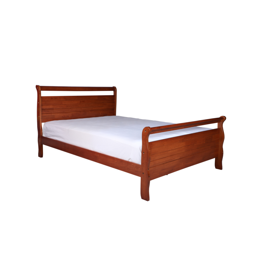 Lit Adulte STELAR 160x200cm Avec Sommier - Oak Lits adulte