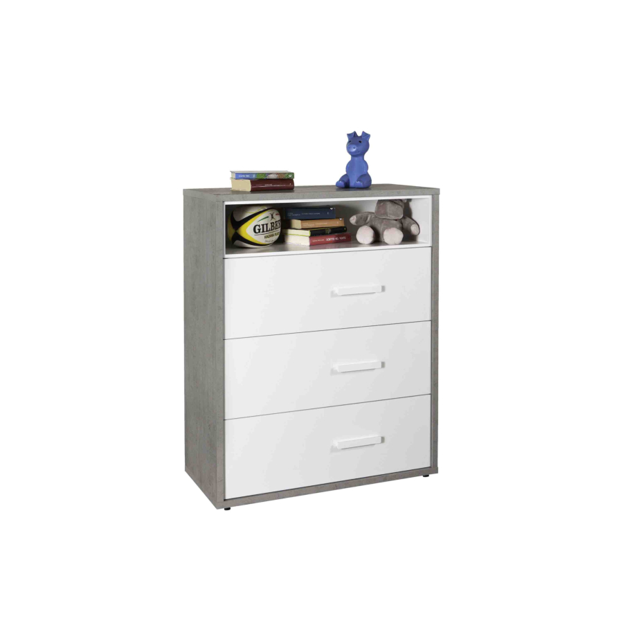 Commode MI PIACE Gris / Blanc Chambre enfant
