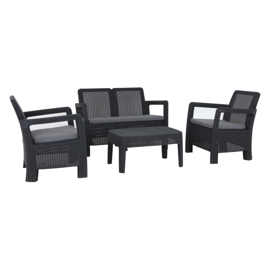 Set TARIFA 4 Places - Graphite Meubles jardin