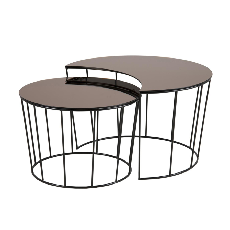 Table basse SUNMOON Verre Bronze Tables basses d'accueil