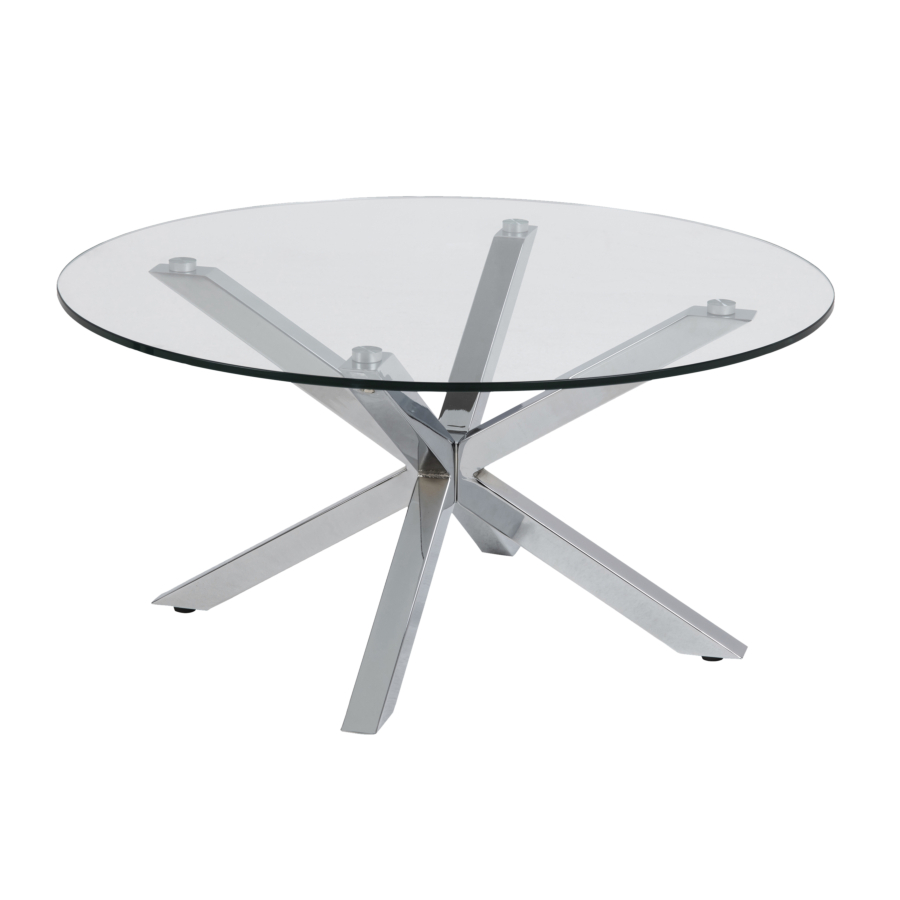 Table basse HEAVEN Verre Transparent - Argent Tables basses d'accueil