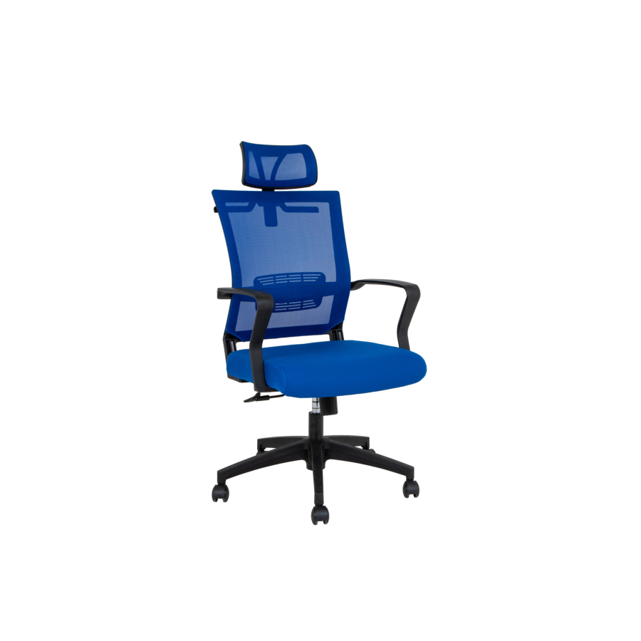 Fauteuil Président VIEW Avec Repose Tête - Bleu Chaises et fauteuils de bureau