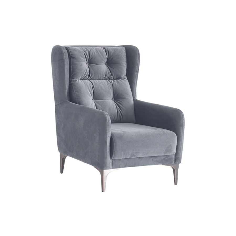 Bergère NATELLO - Gris Clair Fauteuil simple