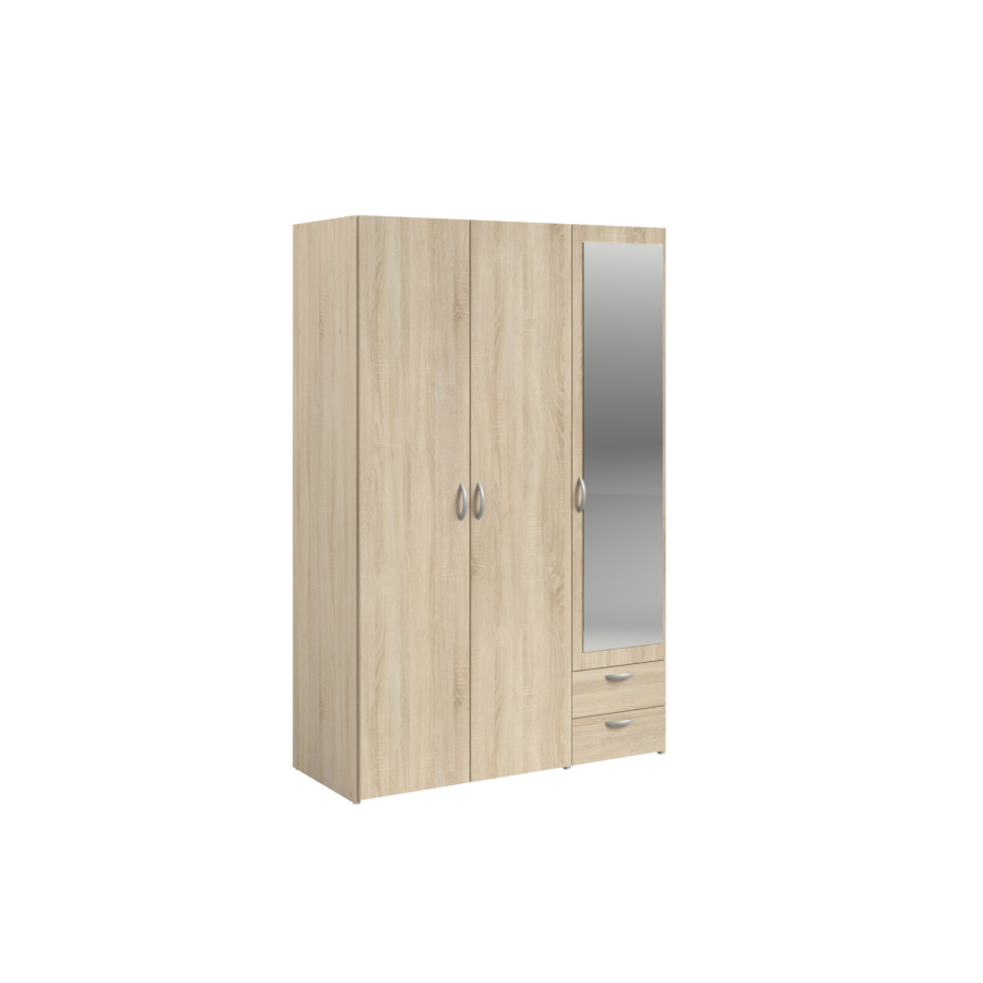 Armoire DAILY 3 Portes 2 Tiroirs - Sonoma Armoires rangements