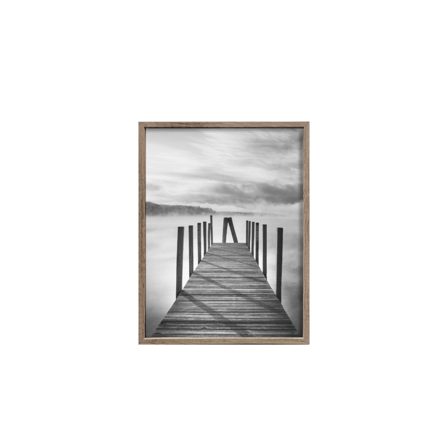CADRE PHOTO EVASION EN ALUMINIUM 20x25cm - GRIS CHÊNE Décorations