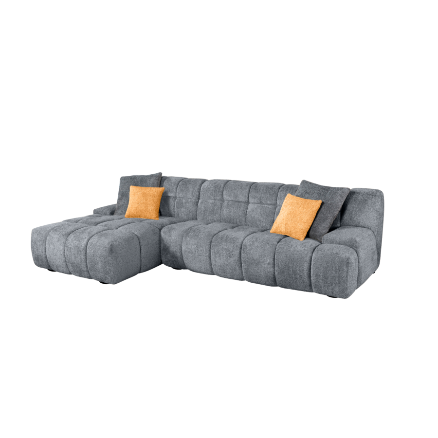 Canapé D'ANGLE Gauche BUBBLE - Gris Soldes été