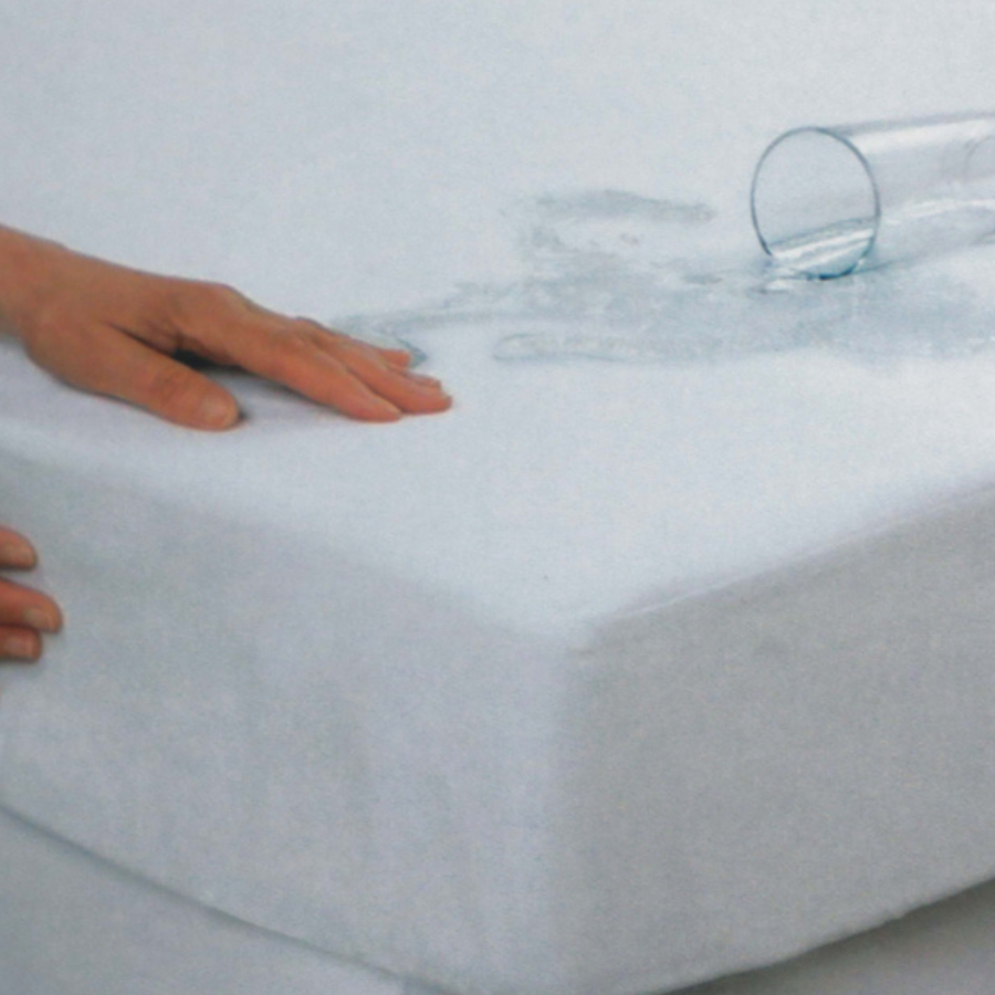 Protège Matelas JERSEY Imperméable 140x200cm - Blanc Textile blanc