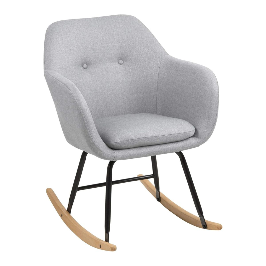 Fauteuil À Bascule Emilia - Gris Clair Vivez la Coupe du Monde