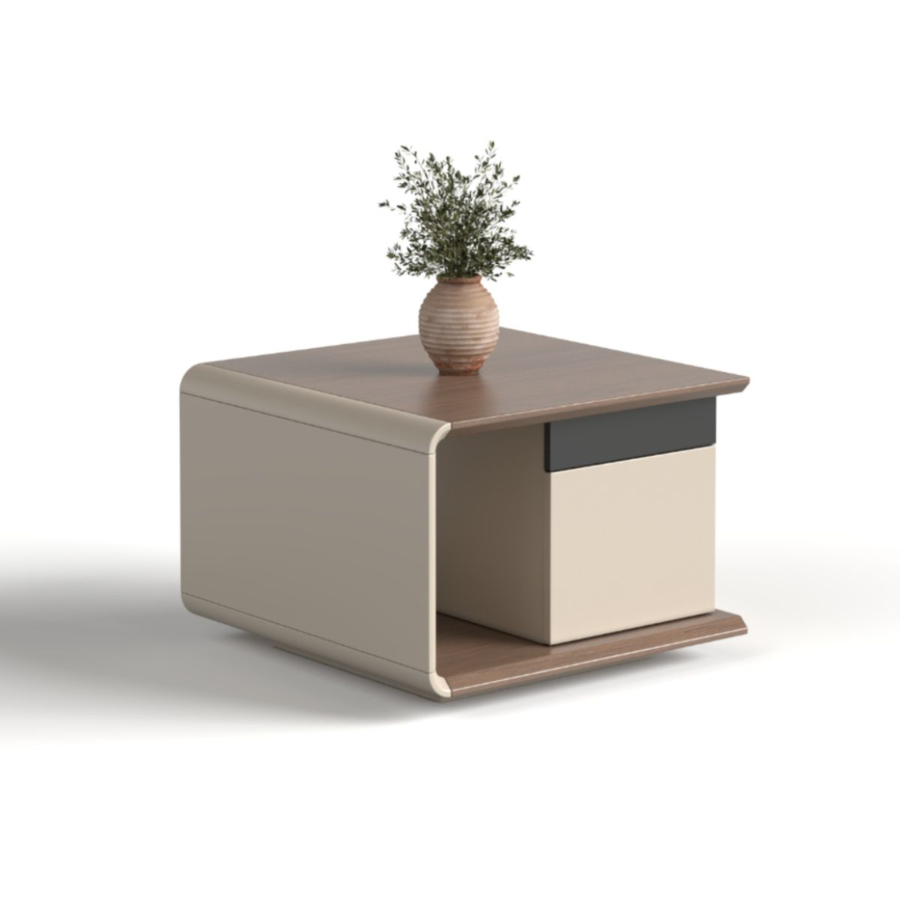 Table basse Majesty avec tiroir – 60 × 60 × 45 cm Essentiels Bureautique Pro
