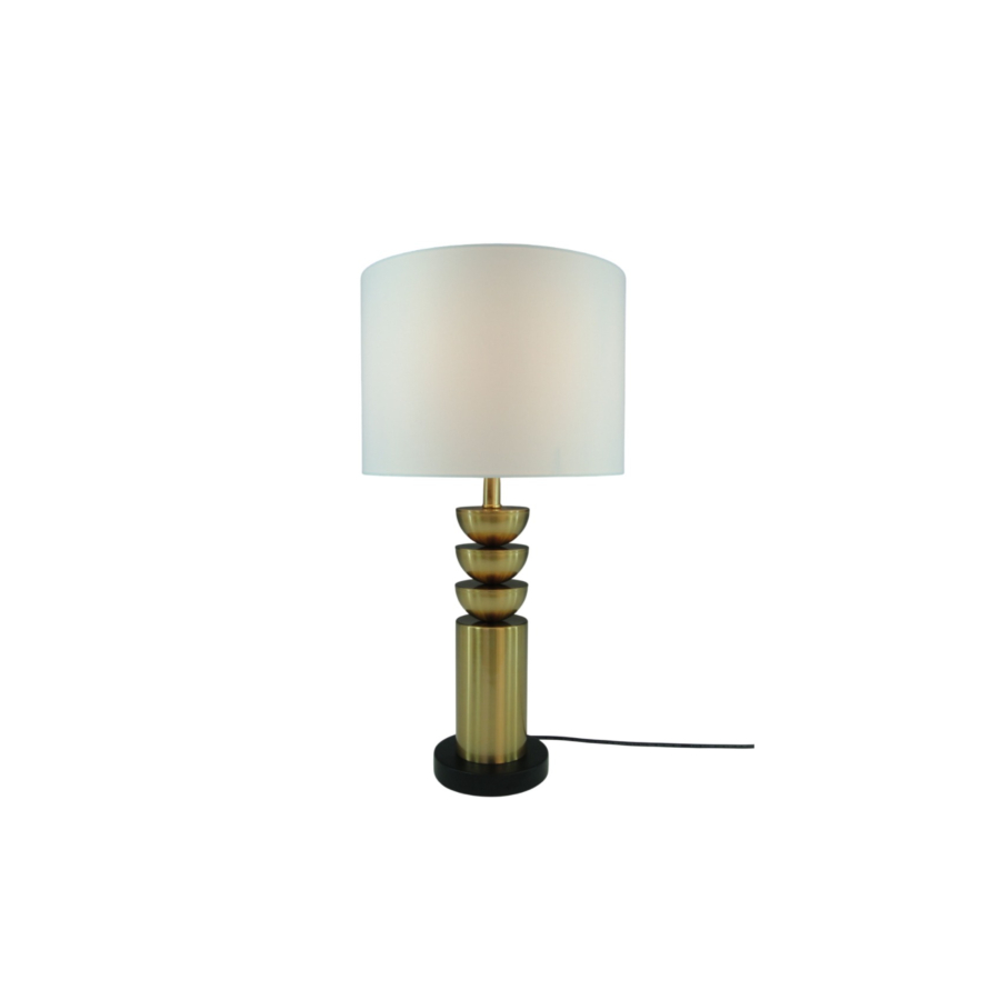LAMPE DE TABLE EN METAL 28X54cm - Doré Luminaires et éclairage