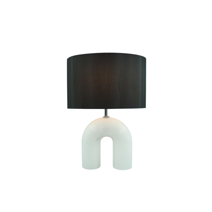 LAMPE DE TABLE EN GLASS 20X33X46cm - Blanc Luminaires et éclairage