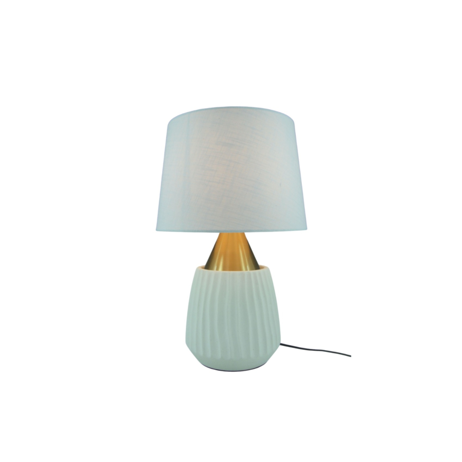 LAMPE DE TABLE EN CERAMIC METAL 30X47cm - Blanc Luminaires et éclairage