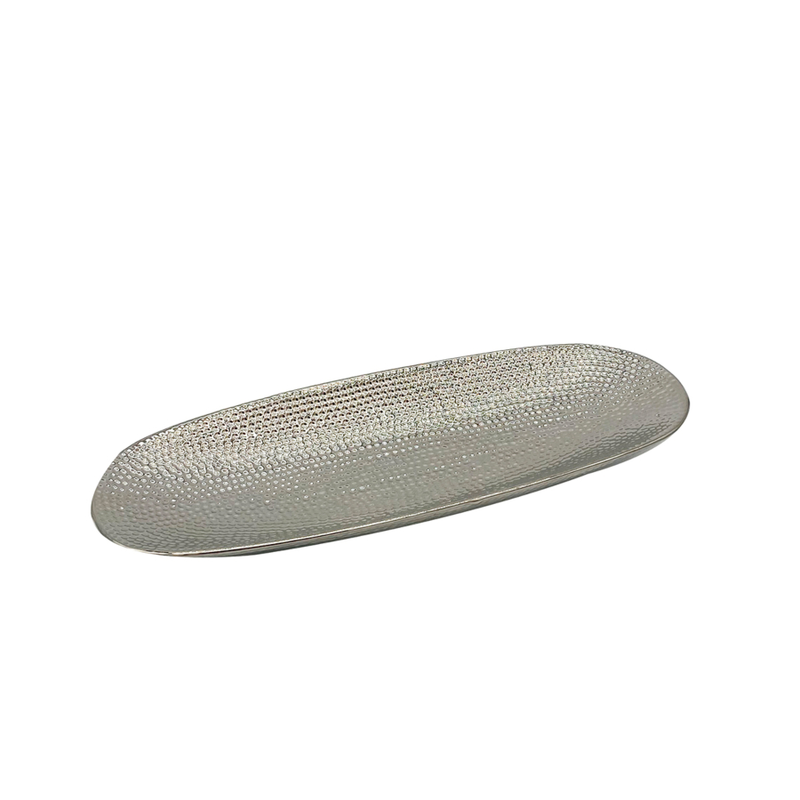 Plat Décoratif HUIFA 41x15,5x5cm - Argenté Objets de décoration