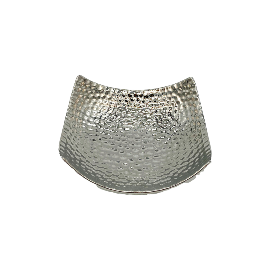 Plat Décoratif HUIFA 23x23x9,5cm - Argenté Objets de décoration