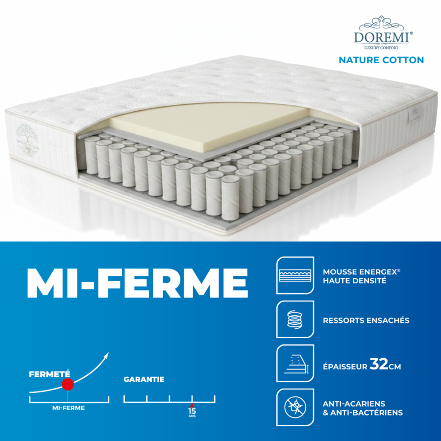 Matelas Doremi Nature Cotton - Beige Matelas